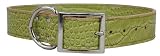 Croco - Faux Crocodile Leather Collar - 1 1/2 in. x 24 in. - Green