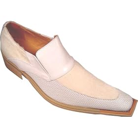 FIESSO WHITE CREAM GENUINE LEATHER ITALIAN SHOES WITH PONY HAIR by Fiesso