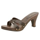 MIA Womens Maris Thong,Brown Leather,8 M