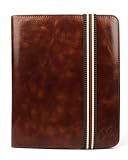 AYL (TM) 360 Degrees Rotating 9-in-1 Stand Case with 100% Genuine Leather for Apple Ipad 2nd Generation Tablet (Brown)