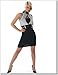 Traumhaftes Cocktailkleid Multicolour Schwarz Weiss (5120)