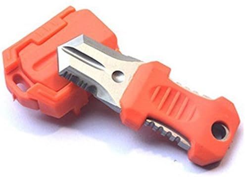 HAPIN Multi-Function Pocket Mini Beetle Stainless Steel Knife Outdoor Self Defence Survival Tool (Orange)