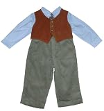 Infant Boys' Vest Set with Olive Corduroy Pants