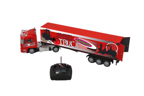 Jamara 400035 - Container-LKW mit Licht, RTR rot