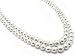 14k Gold 24-26 Inch Two Row 12mm Genuine South Sea Shell Majorca Pearl Necklace - 14kt White Gold