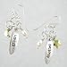 Dream, Believe Dangle Earrings in Sterling Silver and Brass with Pearls, Star and Moon, #8930