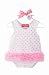 Mud Pie Baby Tiny Dancer Polka-Dot Cotton Onesie Dress, Pink/White, 0 - 6 Months