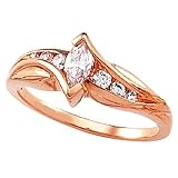 14K Rose Gold Diamond Engagement Ring - 0.43 Ct.
