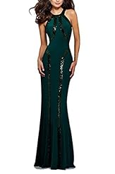 Linen Cocktail Floor Length Mermaid Sequined Lace Striped Print Empire   Waistline Evening Dress/Homecoming Dress/Prom Dress/Wedding Party Dress 