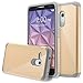 Alcatel One Touch Fierce XL Case, RANZ Grey with Gold Hard Impact Dual Layer Shockproof Bumper Case For Alcatel One Touch Fierce XL (5054N)