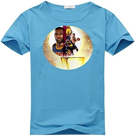 LBJY NBA Finals championship Cleveland Cavaliers logo Men's classic Baby blue T-shirt XXX-Large