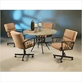 Ravenwood Travertine Dining Set in Autumn Rust