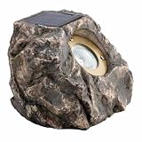 Malibu Solar Resin Rock Flood Landscape Light with Three White LED's #LZ419