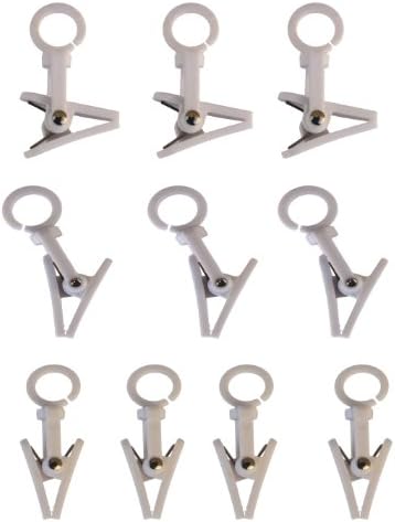 Pack of 10 Mini Swivel Clips for Home and Office, Strong Grip, Multipurpose, for Bath, Closet, Kitchen, Office, Workroom, and so Much More...