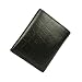 Men's Moc Croc Embossed Genuine Leather Trifold Wallet in Black