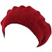 Solid Soft Beret Tam Tight 2ply Knit Winter Hat Brick Burgundy
