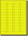 1,600 Label Outfitters® Fluorescent Neon Yellow Color Laser Only Labels, 1.75 x 0.5 inches, 20 Sheets