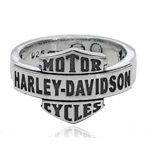 Harley-Davidson® Women's Vintage Rustic H-D Silver Ring HDR0158