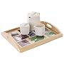 Umbra 316210-390 Host 14 by 18 by 3-Inch Tray Holding Four 4 by 6-Inch, Four 4 by 4-Inch and One 3 by 4-Inch Photos, Natural , Frame