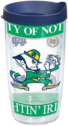 NCAA Tervis Tumbler Notre Dame Fighting Irish 16oz. Leprechaun Wrap Travel Tumbler with Lid