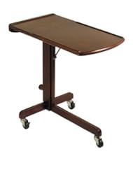 Winsome Wood Adjustable Laptop Cart/Table, Antique Walnut