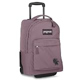  : JanSport Superbreak Wheeled Backpack (Purple/Crayon Flower)