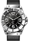 Cerruti Herren-Armbanduhr Analog Leder Schwarz CRA020A222B