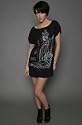 Obey The Mayfair Tee Dress in Graphite,Dresses for Women