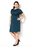 Avenue Plus Size Crosshatch Drape Neck Short-Sleeve Dress
