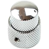 Estone Silver Dual Concentric Dome Knob Volume Tone Blend Control Bass Guitar 2 IN 1 Parts