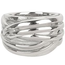 Inox Jewelry 316L Stainless Steel Interconnected Women's Ring