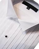 Ralph Lauren 100% Microfiber Wing Collar Tuxedo Shirt, 1/2inch pleat Size 16 34/35