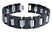 Black Tungsten Carbide Two Tone 16MM Men's Link Bracelet (Length 7