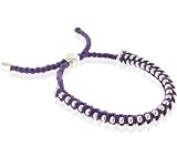 MVRIO Purple ,Friendship Rio- Bracelet Purple prosperty Thread and 925 silver plated, Designer Friendship Bracelet purple Thread and Silver Plated with silver fastner.by Utopia London