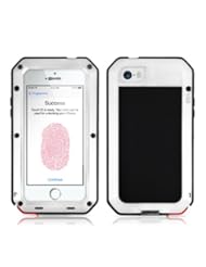 CE: Alienwork Armour Extreme Case for iPhone 5/5S suitable for fingerprint Bumper Cover Shock Proof Metal white AP532-02 - Alienwork