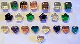 Vase Crystal Rock Stone Glass Heart Star Cubes Marbles Flowers Plants
