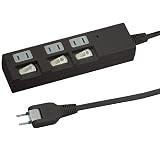 ヤザワ 個別スイッチ付節電タップ3個口1m黒   HBKS331BK