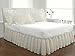 FRESH IDEAS Bedding Ruffled Bedskirt, Classic 14” Drop Length, Gathered Styling, Queen, Ivory (FRE30114IVOR03)