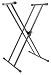 Musical Instruments : Yamaha PKBX2 Double X Portable Keyboard Stand