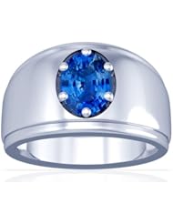 Platinum Oval Cut Blue Sapphire Solitaire Ring