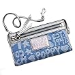 Coach Signature Star Doodle Zippy Capacity Clutch Wallet Wristlet Bag 45490 Denim