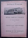 Souvenir Mortgage Burning Program Bethel Baptist Church 1955 San Diego, California Reviews