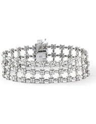 6.00ct Round Natural Diamond Bracelet 18k White Gold 7.5"