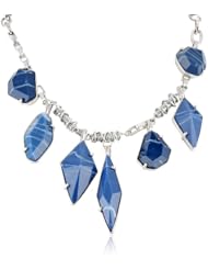 Kenneth Cole New York "Oceans Blue" Geometric Stone Necklace, 22"