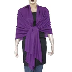 Pruple Pashmina Pashmina Scarf Handcrafted in India 86 x 30 inches