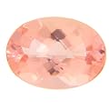 Peach Morganite 18x13 MM Oval Checkerboard Cut: 10.62 Carats