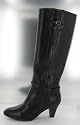 FRYE 77075 TINA TALL PLEATED BLACK