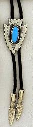 Arrowhead Bolo Tie with Turquoise Accent