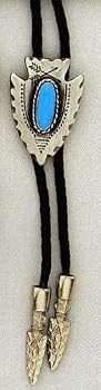 Arrowhead Bolo Tie with Turquoise Accent