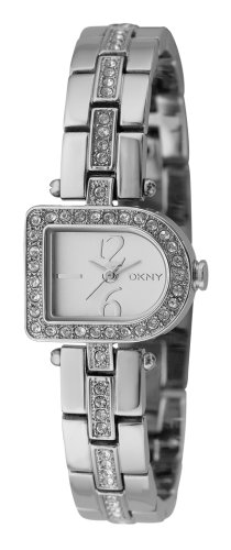 DKNY NY4384 Ladies Stone Set Ss Bracelet Silver Dial